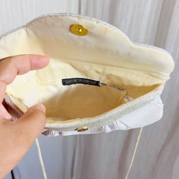 Carolyne Barton Night | Women’s | Bags | One Size | Vintage Evening White Beaded - Picture 4 of 4